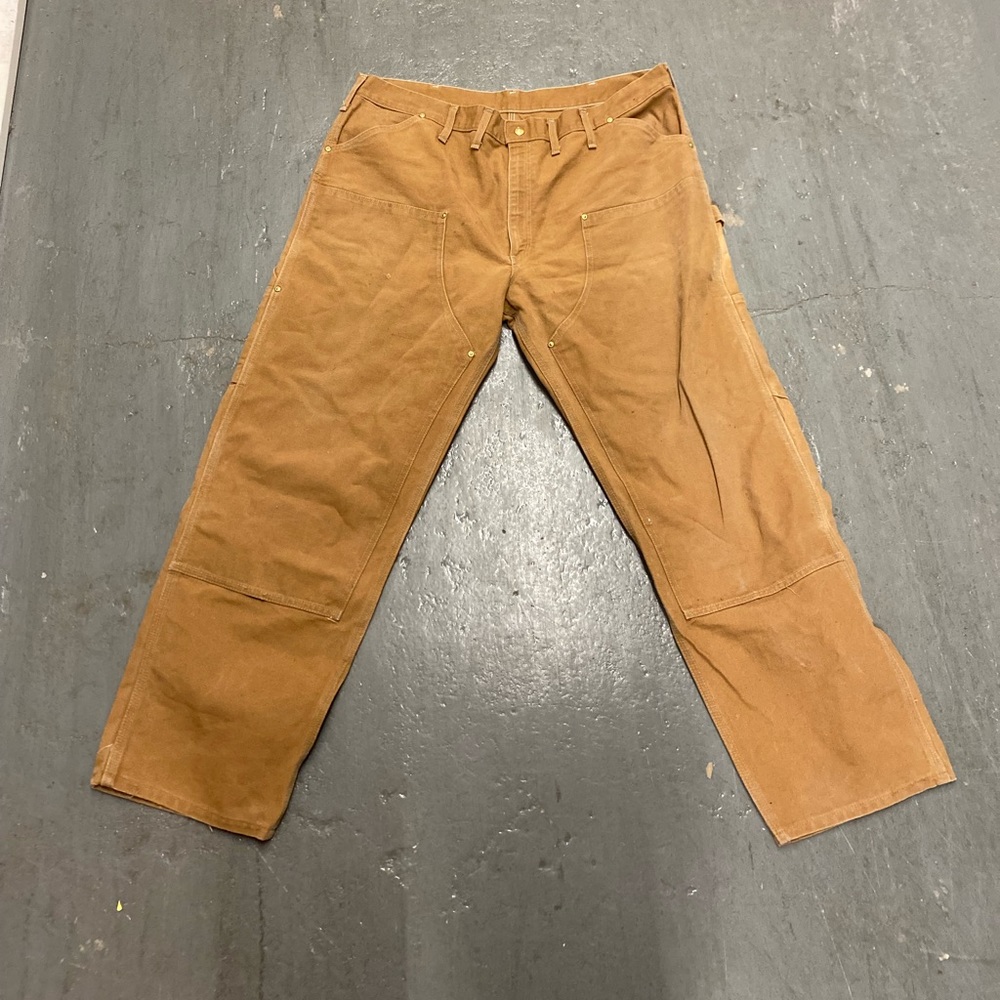 RARE 90s Carhartt Double Knee Work Pants Jeans Used 44x30 (FITS SMALLER) Vintage